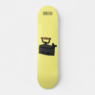 Skateboard Ilustracion de personalizado de carbón vegetal