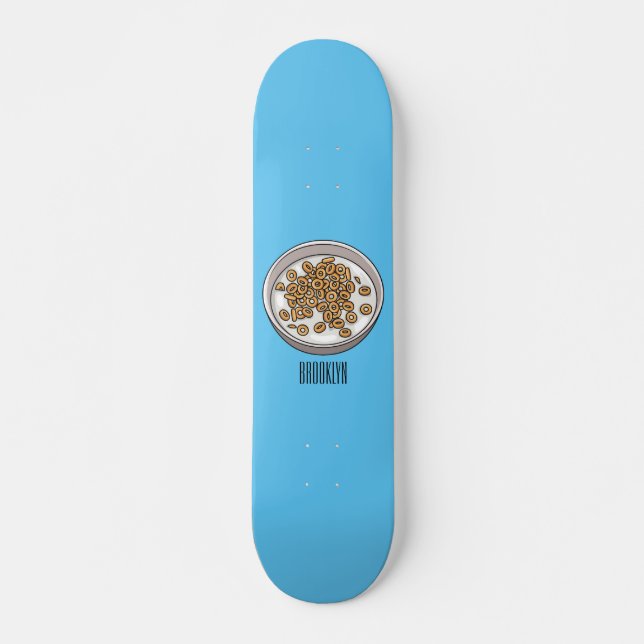 Skateboard Ilustracion de personalizado de cereales (Anverso )