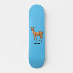 Skateboard Ilustracion de personalizado de ciervos manchados