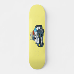 Skateboard Ilustracion de personalizado de coche de policía f