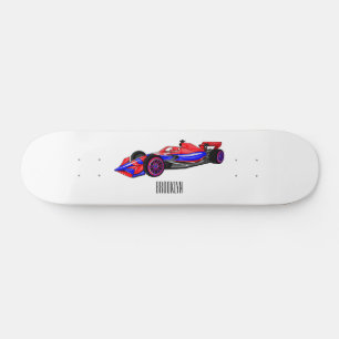 Skateboard Ilustracion de personalizado de coches de carreras