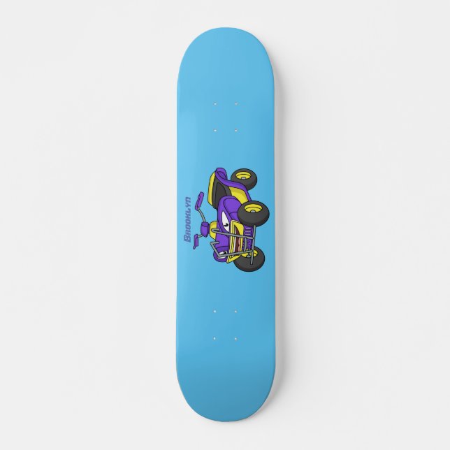 Skateboard Ilustracion de personalizado de cuatro ruedas mora (Anverso )
