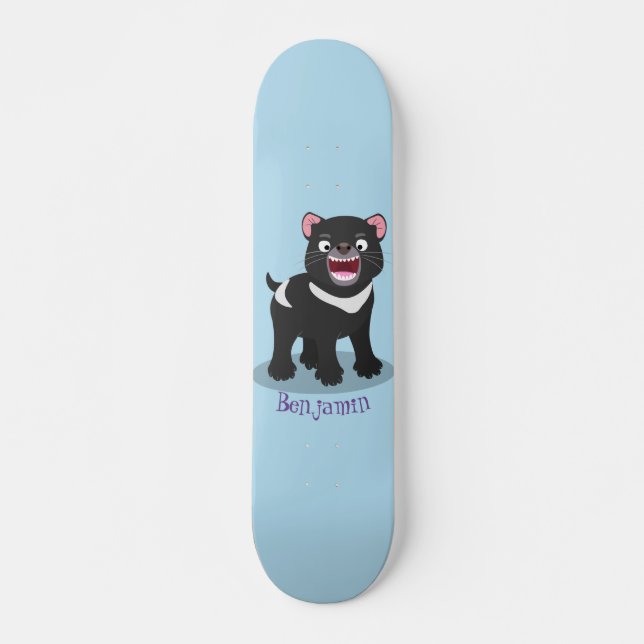 Skateboard Ilustracion de personalizado de demonio de Tasmani (Anverso )