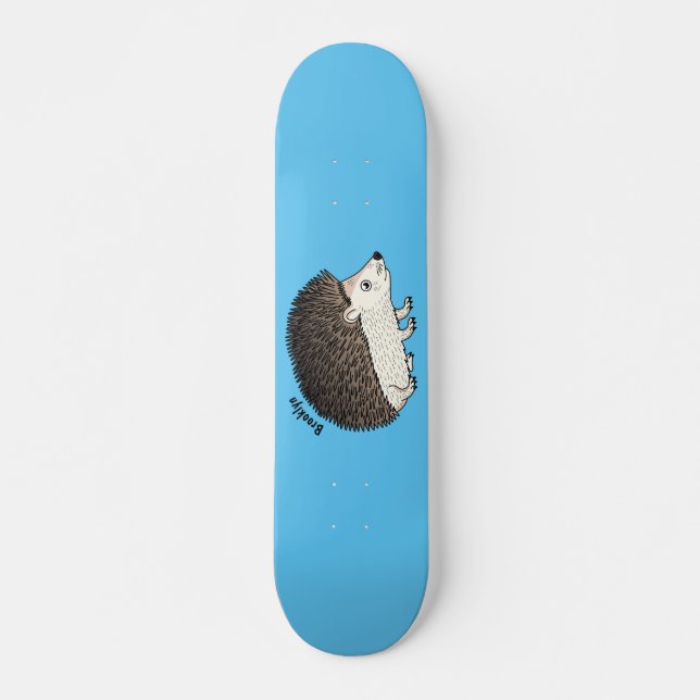 Skateboard Ilustracion de personalizado de hedgehog espinoso (Anverso )