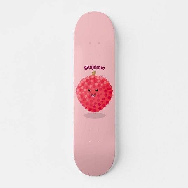 Skateboard Ilustracion de personalizado de linché rosado (Anverso )