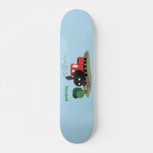 Skateboard Ilustracion de personalizado de locomotora de trac