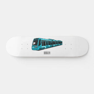 Skateboard Ilustracion de personalizado de locomotora eléctri