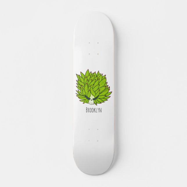Skateboard Ilustracion de personalizado de lodo de hoja (Anverso )