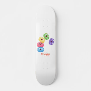 Skateboard Ilustracion de personalizado de macarons graciosos