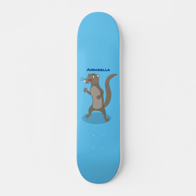Skateboard Ilustracion de personalizado de mongosis suave (Anverso )