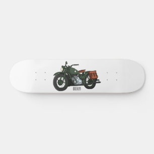 Skateboard Ilustracion de personalizado de motocicleta de cru