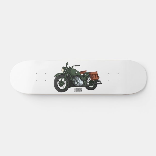 Skateboard Ilustracion de personalizado de motocicleta de cru (Horz)