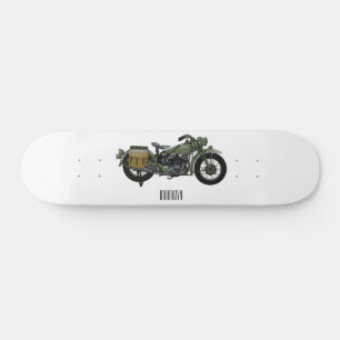 Skateboard Ilustracion de personalizado de motocicleta de cru
