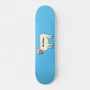 Skateboard Ilustracion de personalizado de ovejas alegres