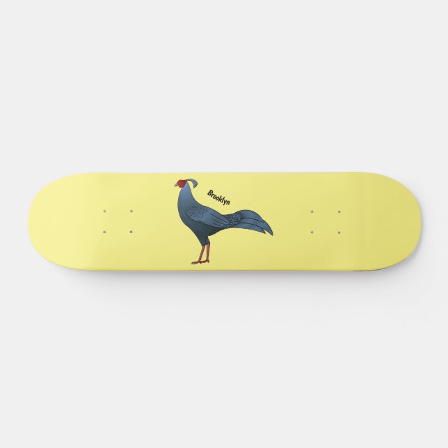 Skateboard Ilustracion de personalizado de pájaro de fuego si (Horz)