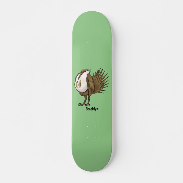 Skateboard Ilustracion de personalizado de pájaro de gran sab (Anverso )