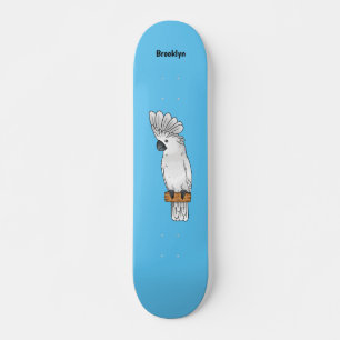 Skateboard Ilustracion de personalizado de pájaro de paraguas