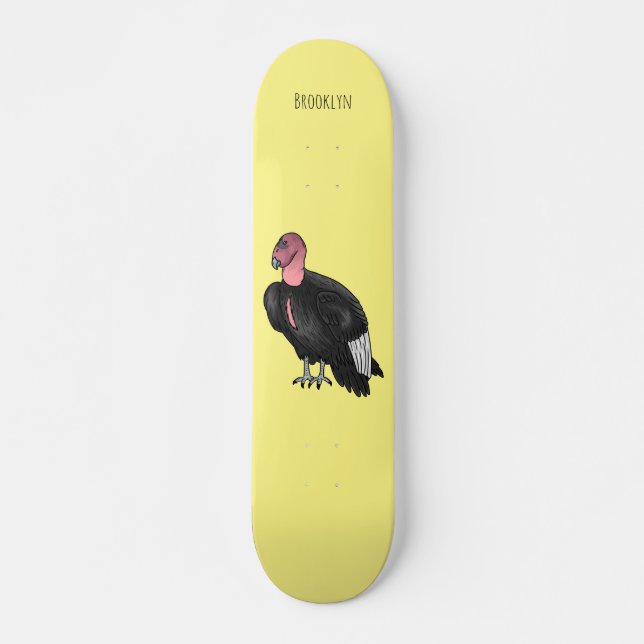 Skateboard Ilustracion de personalizado de pájaro del cóndor  (Anverso )