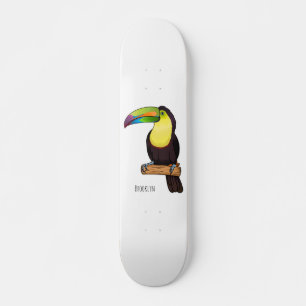 Skateboard Ilustracion de personalizado de pájaros toscanos c