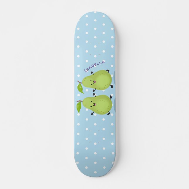 Skateboard Ilustracion de personalizado de par de pera cúpula (Anverso )