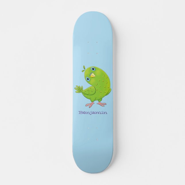 Skateboard Ilustracion de personalizado de paracaídas verde l (Anverso )