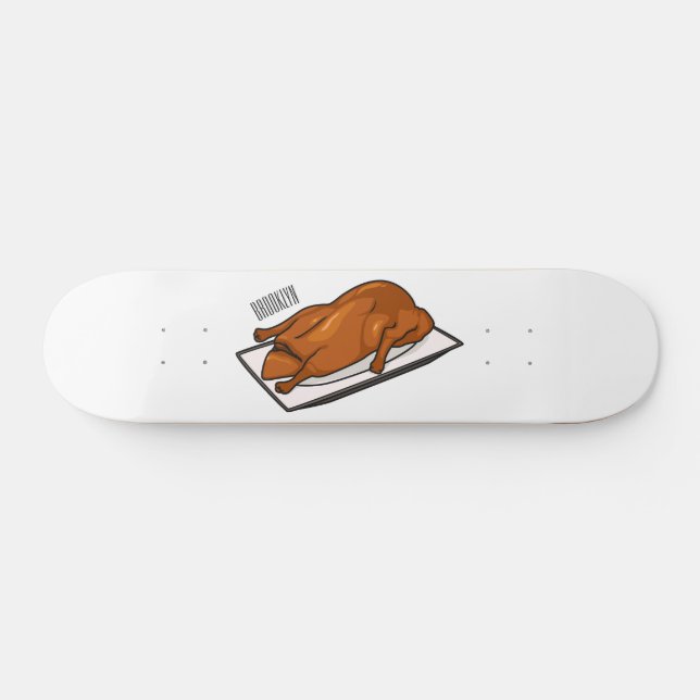 Skateboard Ilustracion de personalizado de pato de Peking (Horz)