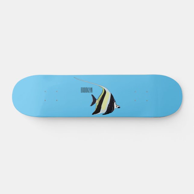 Skateboard Ilustracion de personalizado de peces moro (Horz)