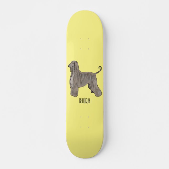 Skateboard Ilustracion de personalizado de perro de perro per (Anverso )