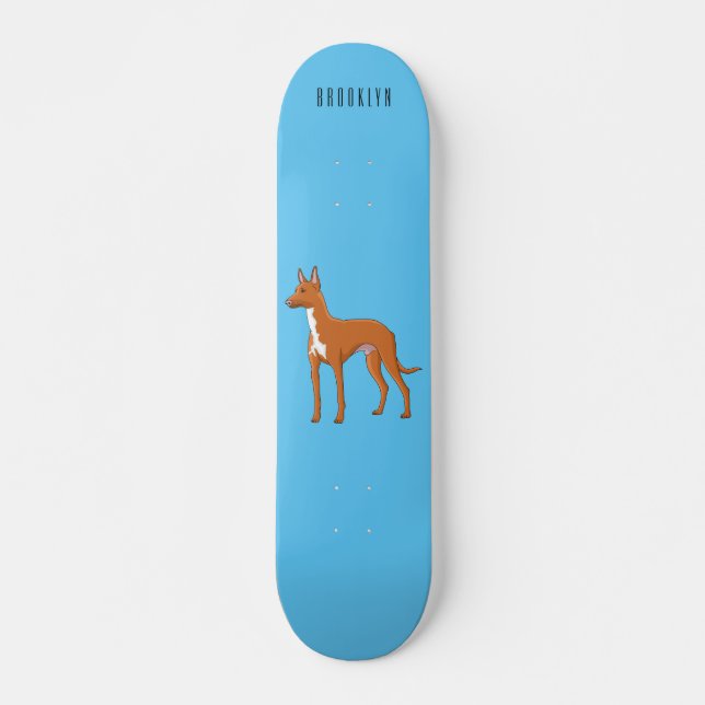 Skateboard Ilustracion de personalizado de perro perrito (Anverso )