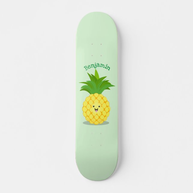 Skateboard Ilustracion de personalizado de piña cuta (Anverso )