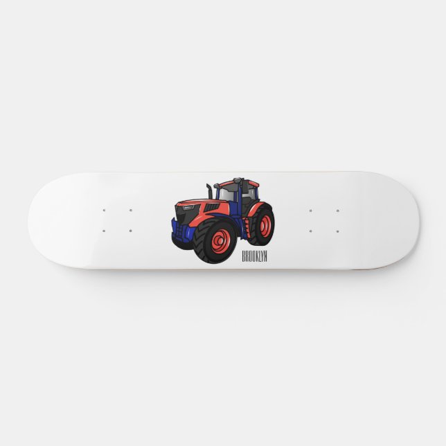 Skateboard Ilustracion de personalizado de tractores (Horz)