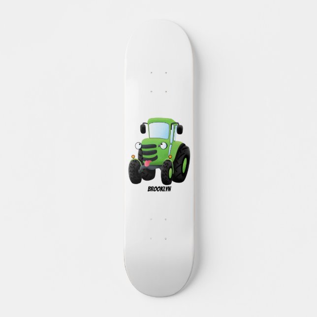 Skateboard Ilustracion de personalizado de tractores de granj (Anverso )