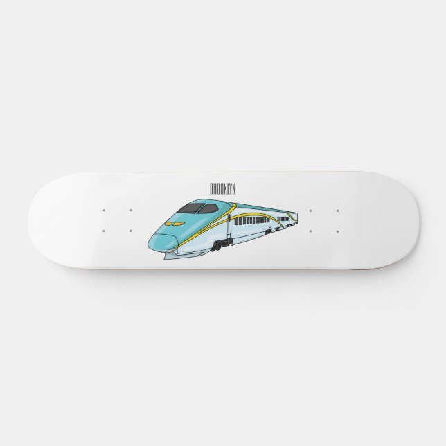 Skateboard Ilustracion de personalizado de trenes de alta vel (Horz)