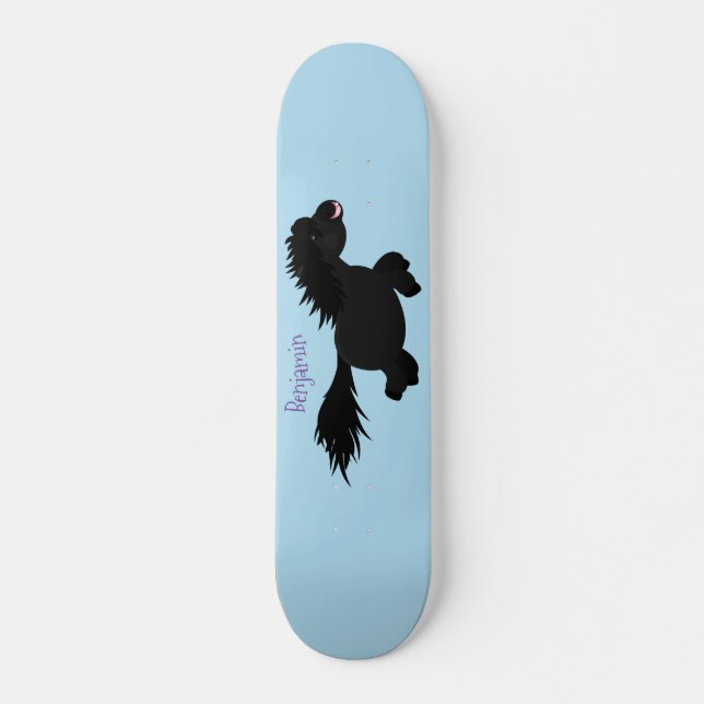 Skateboard Ilustracion de personalizado del pony de Shetland  (Anverso )