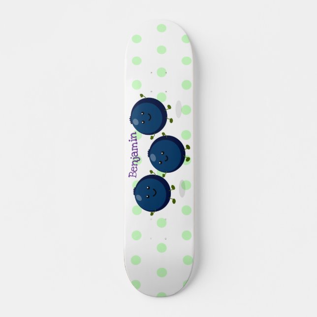 Skateboard Ilustracion de personalizado morado de arándanos a (Anverso )