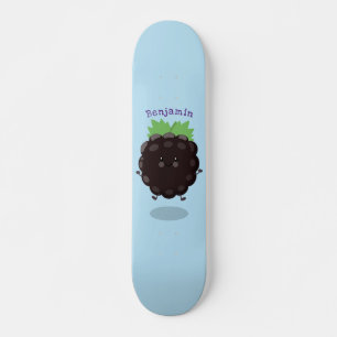 Skateboard Ilustracion de personalizado morado de moras alegr