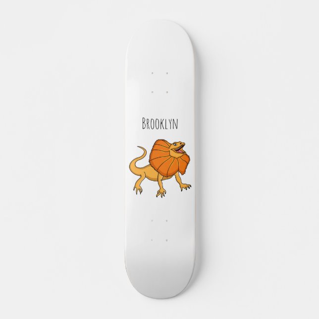 Skateboard Ilustracion de personalizado naranja (Anverso )