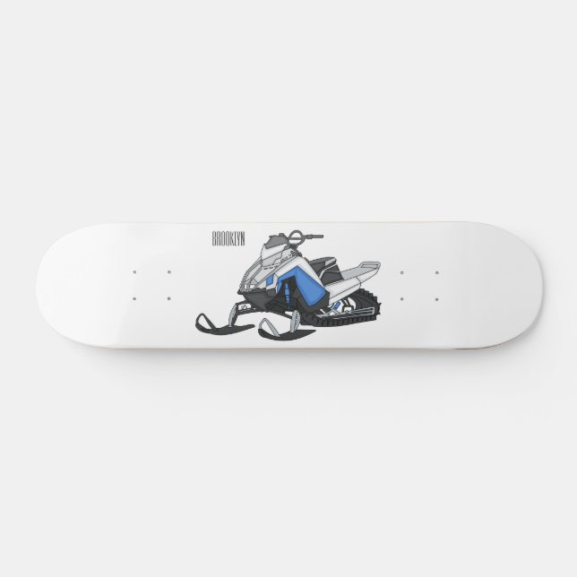 Skateboard Ilustracion de personalizado para motos de nieve (Horz)