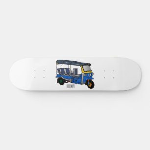 Skateboard Ilustracion de personalizado tuk tuk
