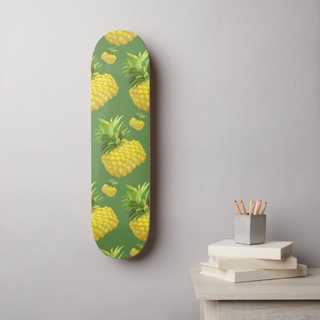 Skateboard Ilustracion de piña (Arte de la pared)