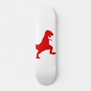 Skateboard Ilustracion de silueta de un rex de tiranosaurio