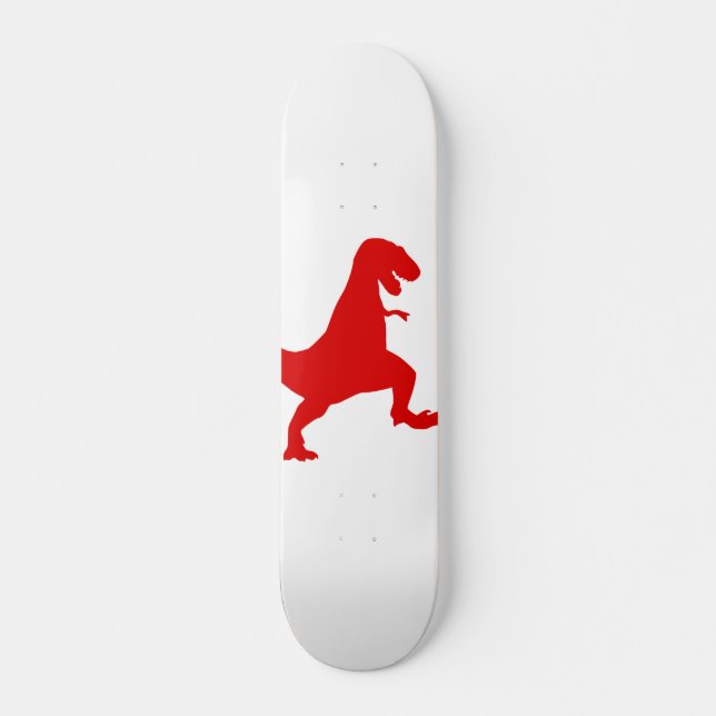 Skateboard Ilustracion de silueta de un rex de tiranosaurio (Anverso )