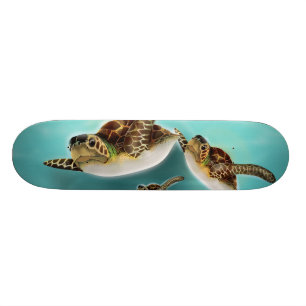 Skateboard Ilustracion de tortugas marinas
