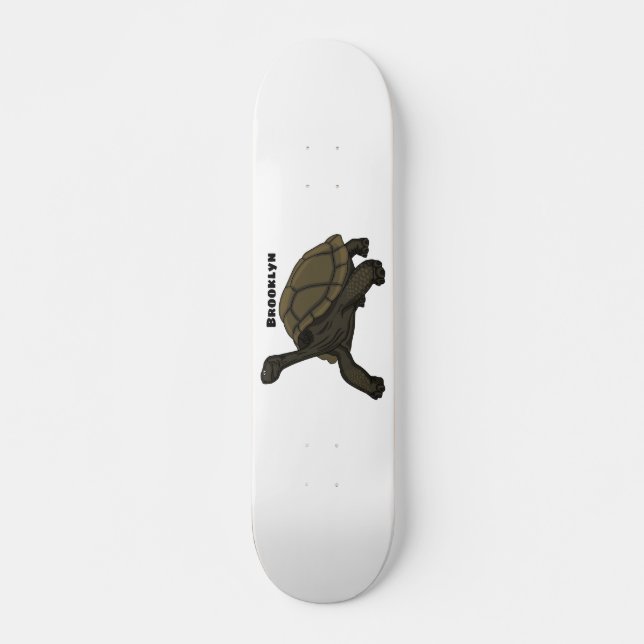 Skateboard Ilustracion de tortugas terrestres de Galápagos (Anverso )