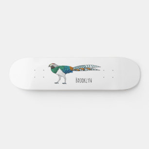 Skateboard Ilustracion del faisán de Lady amherst
