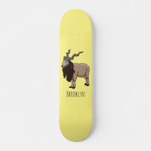 Skateboard Ilustracion del personalizado de cabras Markhor