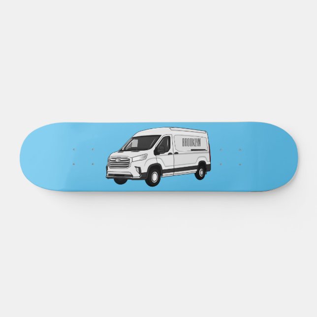 Skateboard Ilustracion del personalizado de la camioneta de e (Horz)