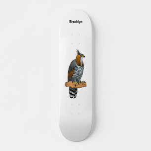 Skateboard Ilustracion del personalizado de las aves ornate h