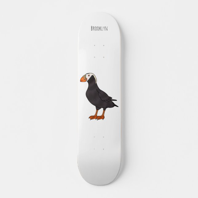 Skateboard Ilustracion del personalizado de pajarito (Anverso )
