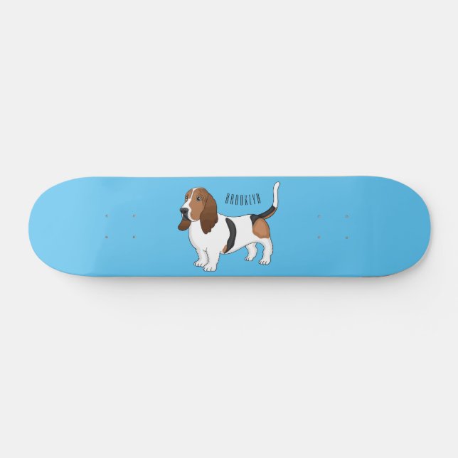 Skateboard Ilustracion del personalizado del perro de enlace  (Horz)
